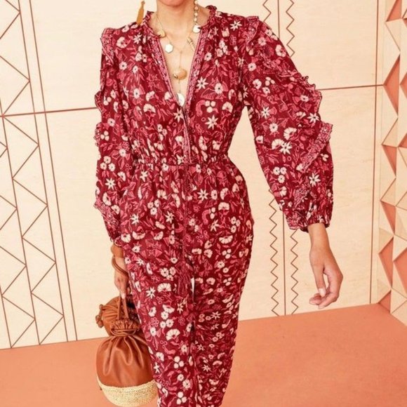 ULLA JOHNSON DELPHINE JUMPSUIT - MIDNIGHT … - Picture 1 of 5